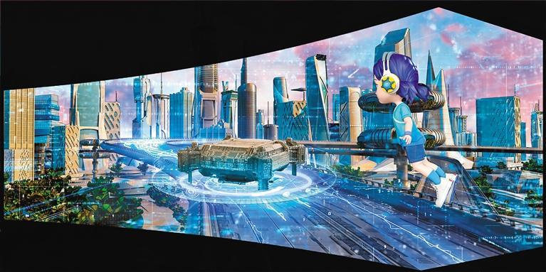 文博会首设数字中国展区 “小水滴”开启裸眼3D秀
